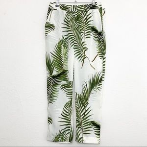 H&M Tropical Crepe Stretch Waist Pants